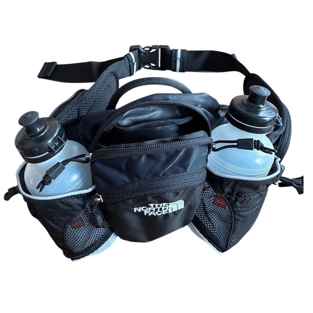 The North Face Mountain Biker Waist Fanny Pack 2 Bottles Drink Holders Belt Bag